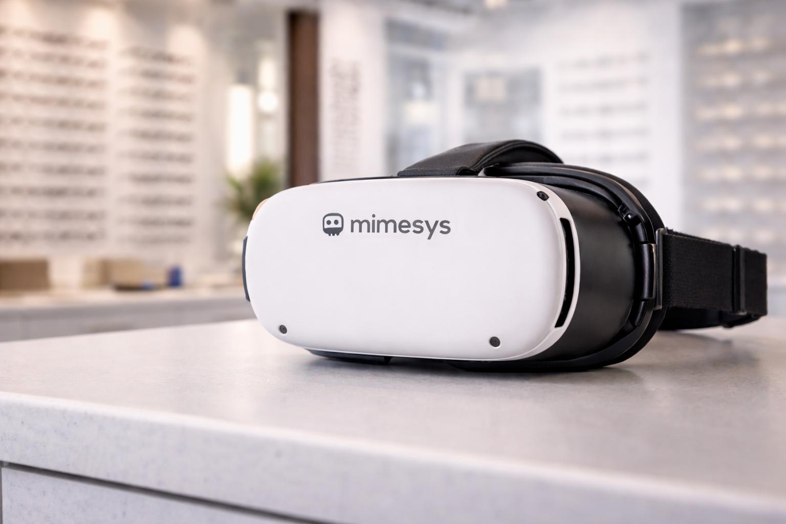 VR headset used for personalized lens fitting at an optical clinic