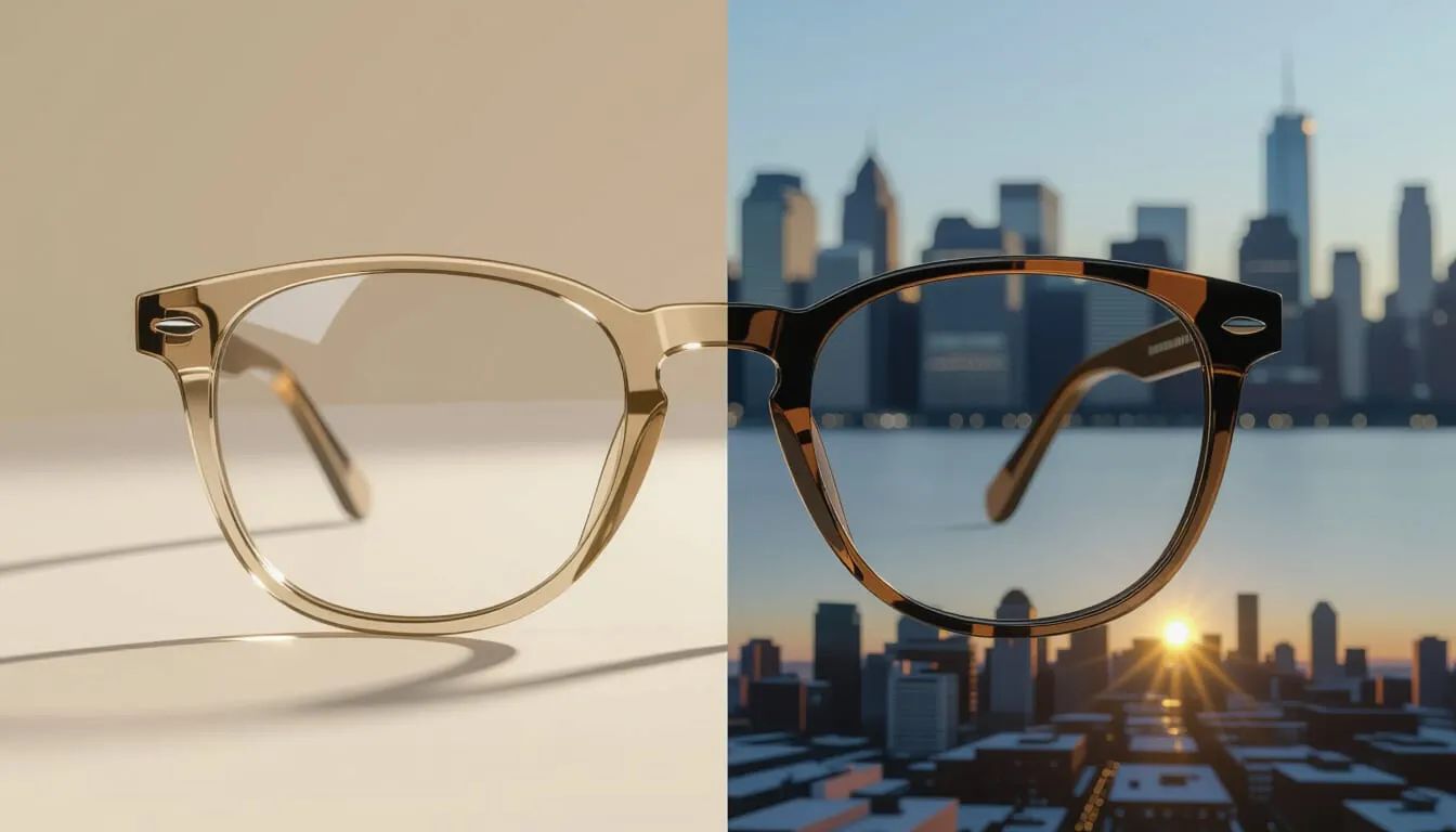 Photochromic transition lenses for prescription eyeglasses in Newtonville MA — The Optical Shop