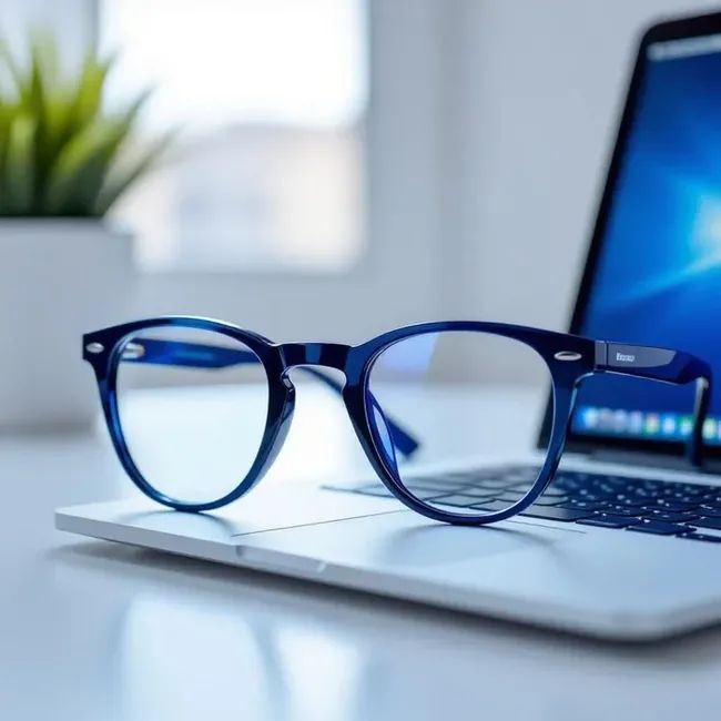 Blue-light filtering lenses for digital eye strain in Newtonville