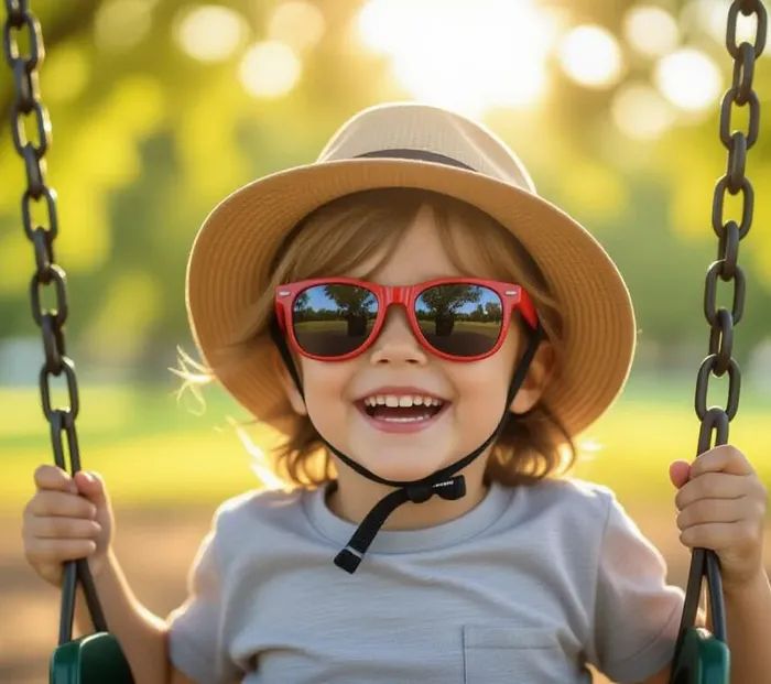 Kids’ prescription sunglasses with UV protection in Newtonville