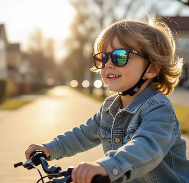 Kids’ prescription sunglasses with UV protection in Newtonville