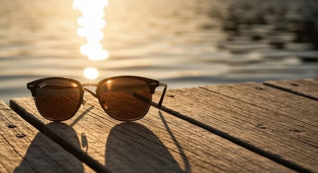 Prescription sunglasses with UV protection at Newtonville optical store