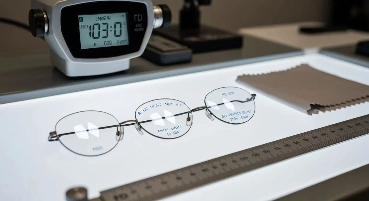 Custom prescription lenses for women — blue-light, progressive, photochromic — in Newtonville