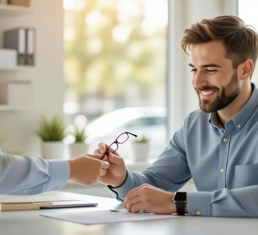 Emergency eyeglass frame adjustment in Newtonville